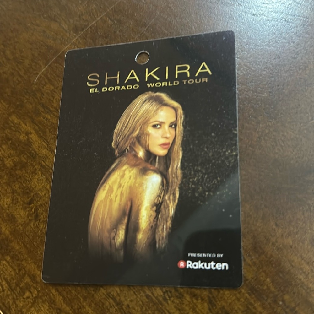 Shakira El Dorado World Tour VIP pass without lanyard